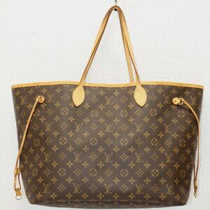 Louis vuitton Neverfull GM Monogram Large Size Brown Tote SD0132